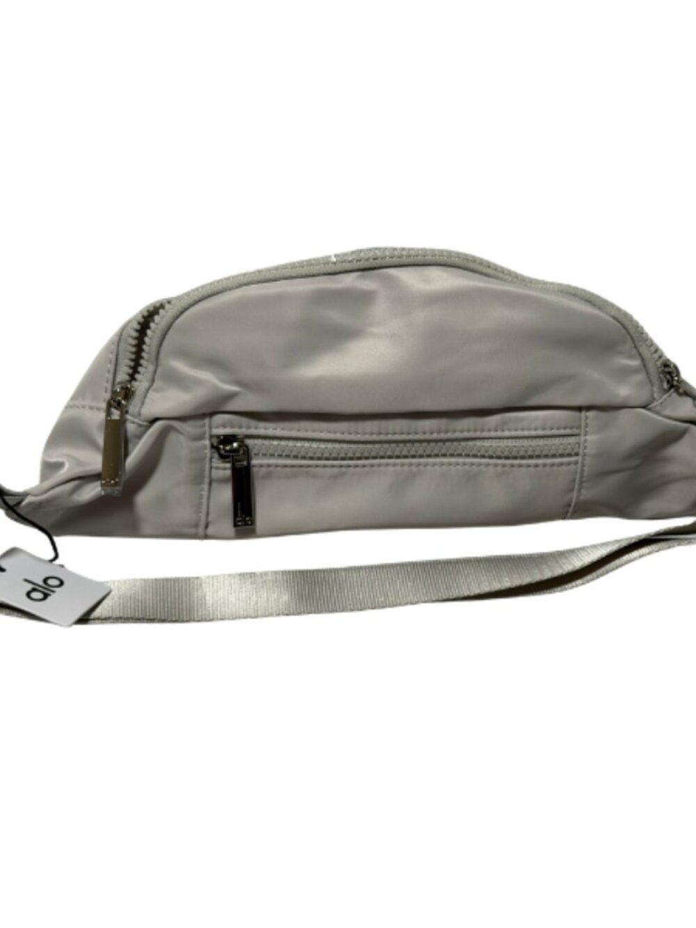 Alo Yoga Belt Bag Light Silver Crossbody Fanny Pack NWT Multi Pocket - Picture 7 of 7